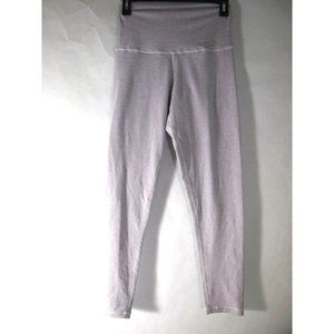 NWOT DYI Sport Womens Leggings L High Waist Knit Lavender Purple Spacedye USA